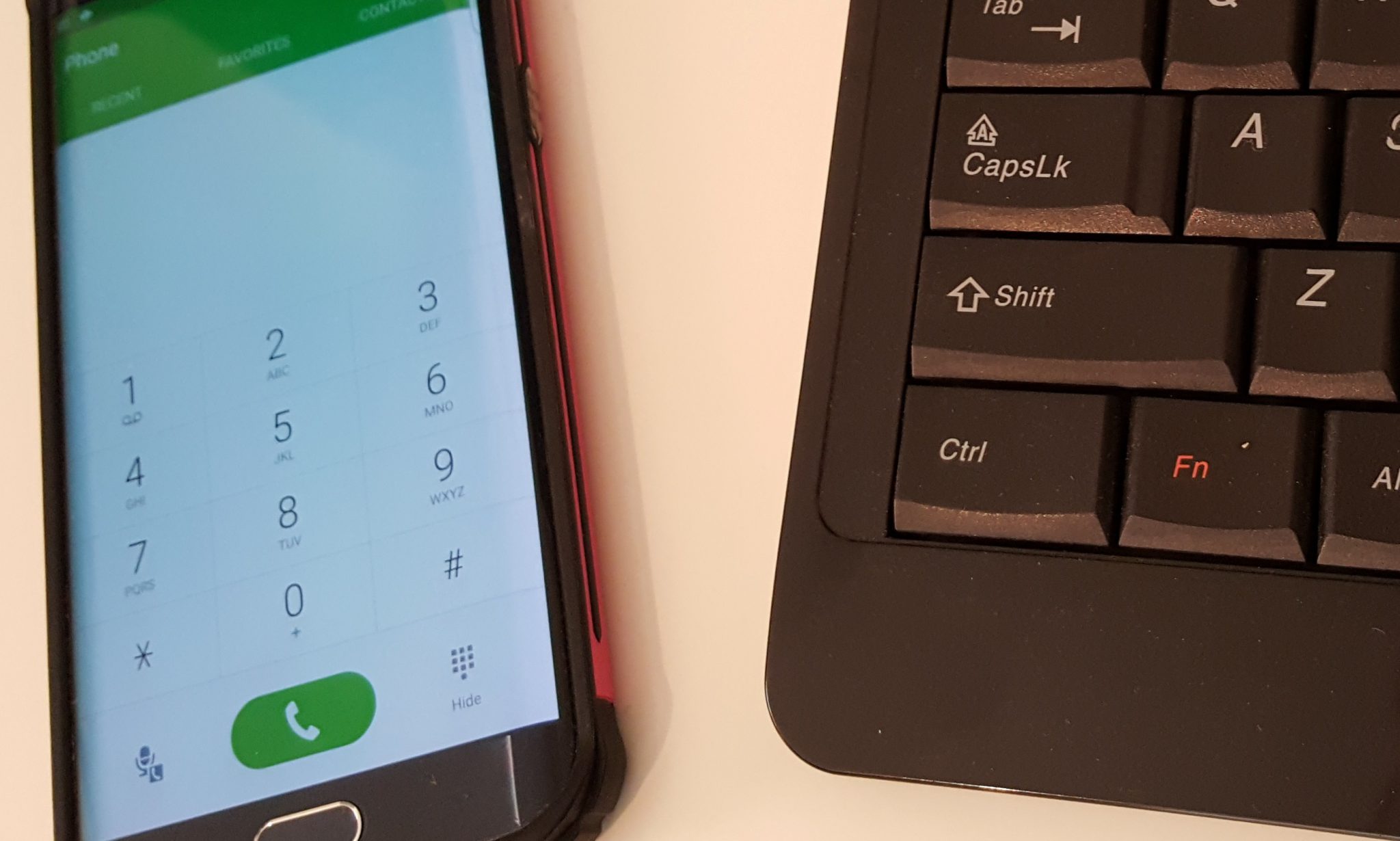 How it works - phone and keyboard